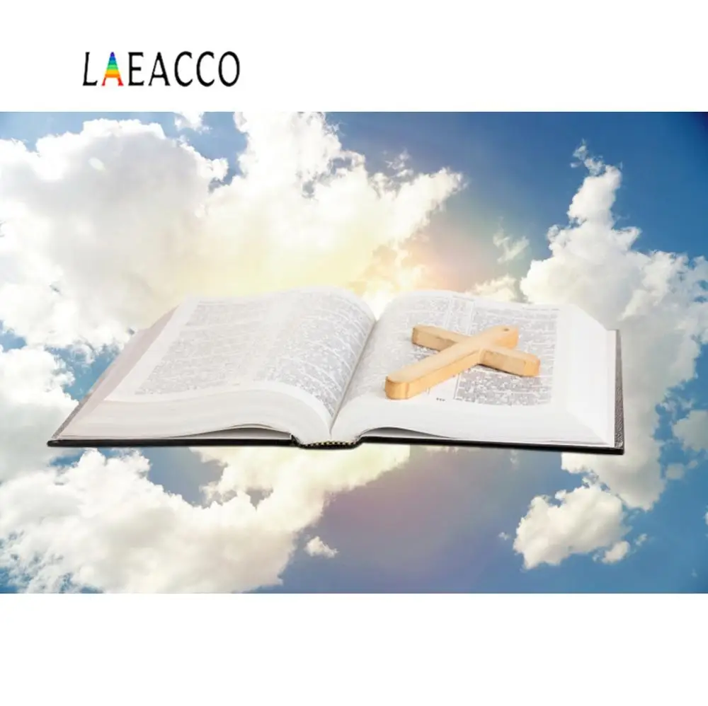 Laeacco Распятие Иисуса Первое Святое Причастие чаловый крест голубое небо узор