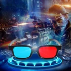 Объемные анаглифные ТВ-фильмы DVD-игры красные синие 3D очки черная оправа портативные очки для 3d-фильмов и 3D-игр