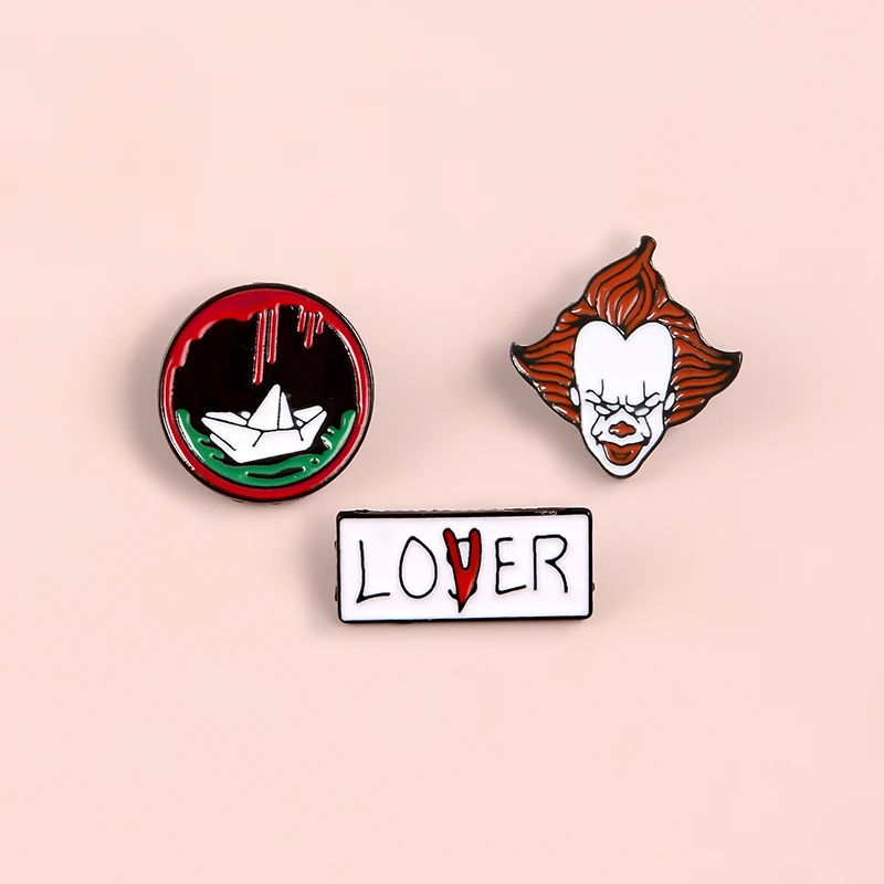 Злой клоун Стивен Кинг знаменитый фильм ужаса Loser Pins озорные значки круглые
