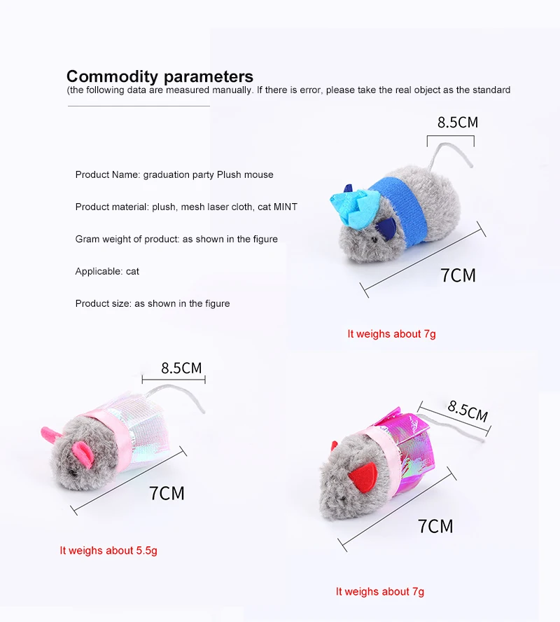 Красочные мини-игрушки для кошек плюшевые искусственные мышки игрушки котят