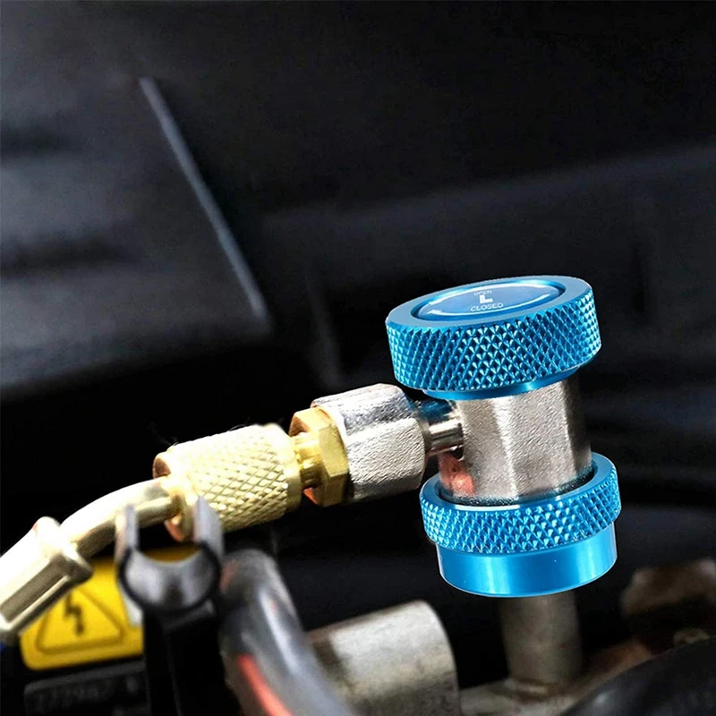 R134A Высокий Низкий быстроразъемный соединитель адаптеры Тип AC манометр