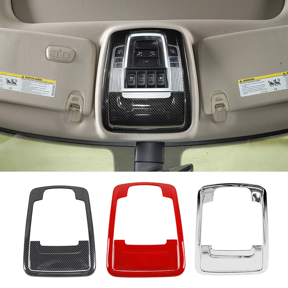 

ABS Front Reading Light Lamp Cover Decorative Trim Fit for Dodge Ram 2018-2021 Interior Car Accessories
