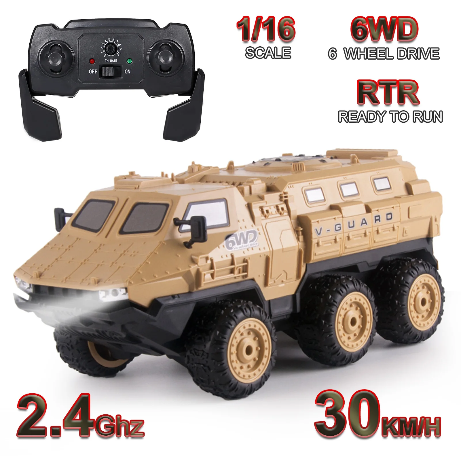 9510E RC военный грузовик 1:16 6WD 2 4 ГГц армейский высокий уровень Скорость 30 км/ч