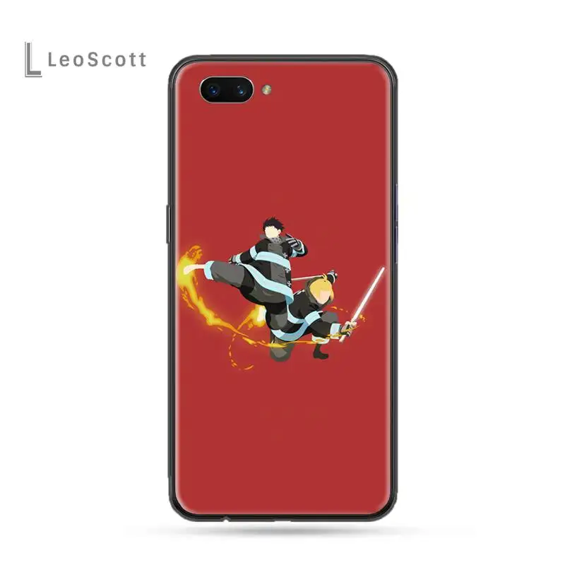 

Fire Force anime Phone Case For OPPO F 1S 7 9 K1 A77 F3 RENO F11 A5 A9 2020 A73S R15 REALME PRO