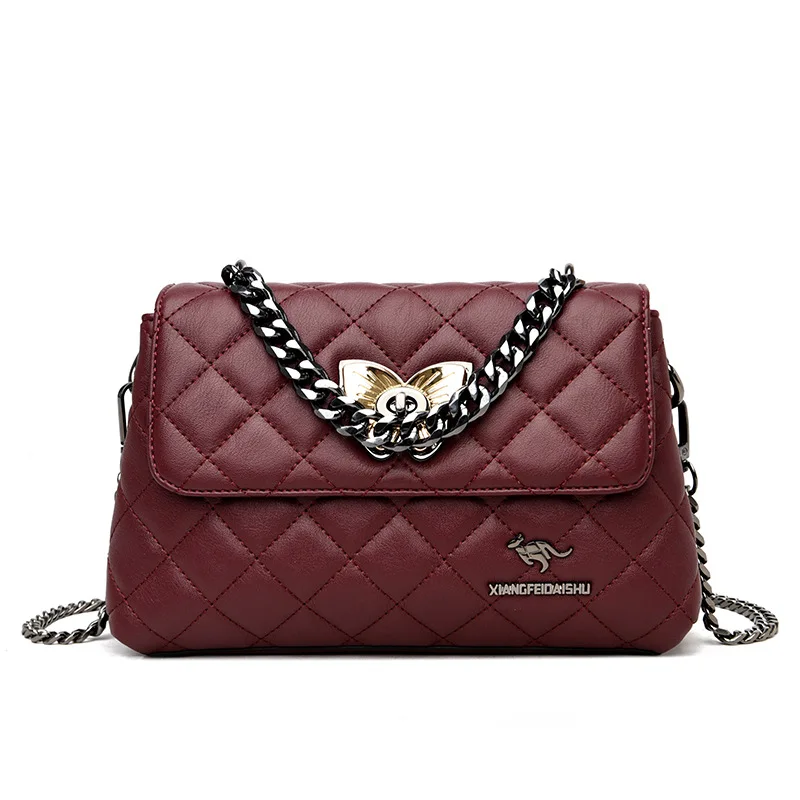 

2021 new fashion women's bag shoulder messenger bag trendy chain small square bag