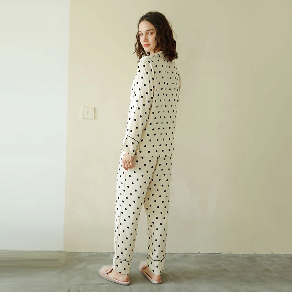 Домашняя одежда большого размера с длинными рукавами имитация шелка карманы