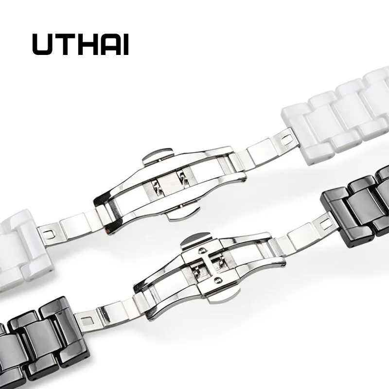 UTHAI C01 керамический 20 мм ремешок 22 мм ремешок для часов Высокое качество Ремешки для наручных часов