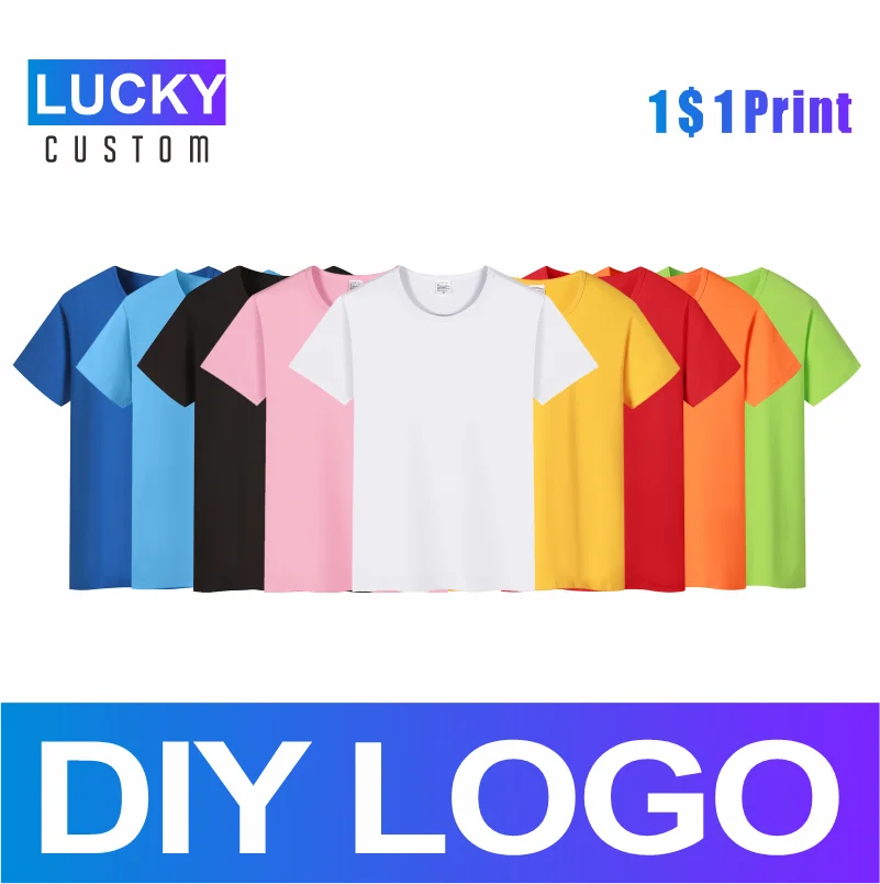 Футболка с круглым вырезом для мужчин и женщин Однотонная рубашка логотипом