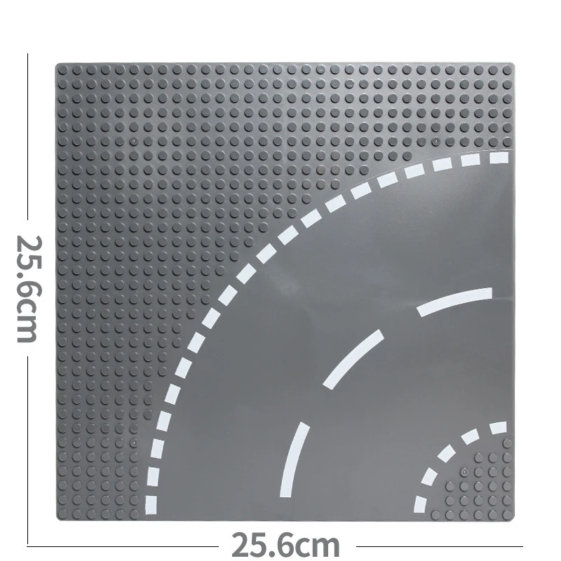 

Classic City Road Street Baseplate Block Straight Crossroad Curve T-Junction DIY Assembly Building Blocks Parts Base Plate Gift