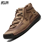 Новая мужская повседневная обувь, дышащая кожаная обувь, Мужская классическая мужская обувь ручной работы, мокасины большого размера 38-48