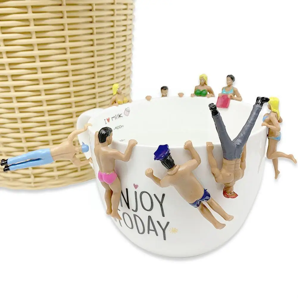 

Simulation Figure Cup Micro Landscape Decor Cup Cute Mini Model Kids Holder Toy Cup Edge Figure Prop Shooting Pen T4o8