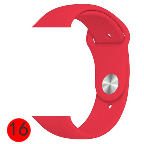 Ремешок для часов Silikon Für apple watch band 40 мм 44 мм 42 мм 38 мм apple watch 4 apple watch 5 correa iwatch повязки Uhr zubehёr - Цвет ремешка: red 16