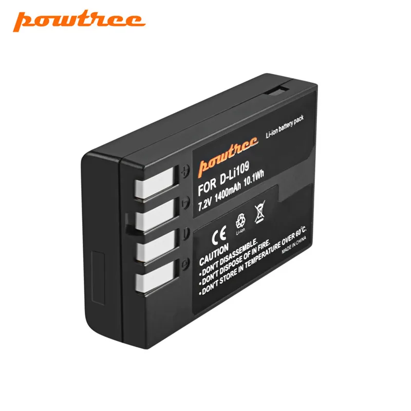 1 Battery Powtree для PENTAX D-LI109 литий-ионная аккумуляторная батарея DLI109 D LI109 перезаряжаемая аккумуляторная батарея Замена для Pentax K-30 K-50 K-500 K-S1 K-S2 - Цвет: 1 Battery