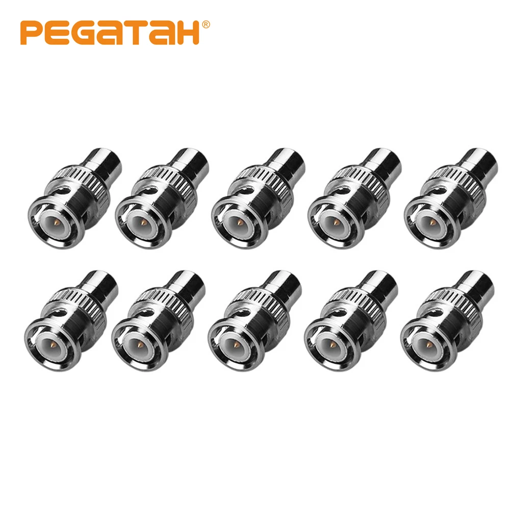 100pcs JR-B9 BNC to RCA Connector Small and short BNC connector for CCTV system CCTV Camera Accessories