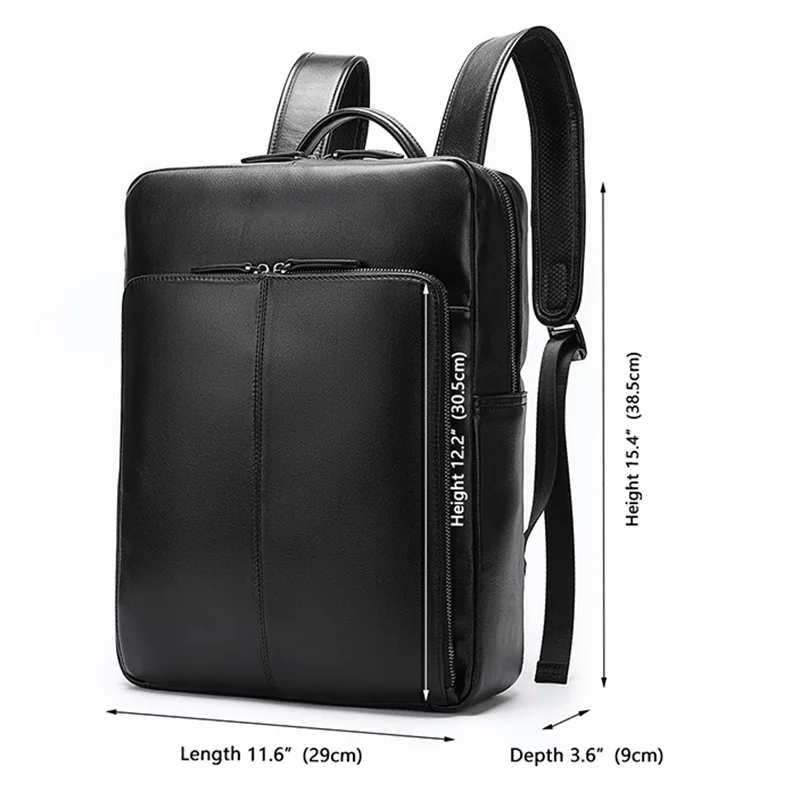 Мужской кожаный рюкзак MVA с защитой от кражи для ноутбука школьные сумки