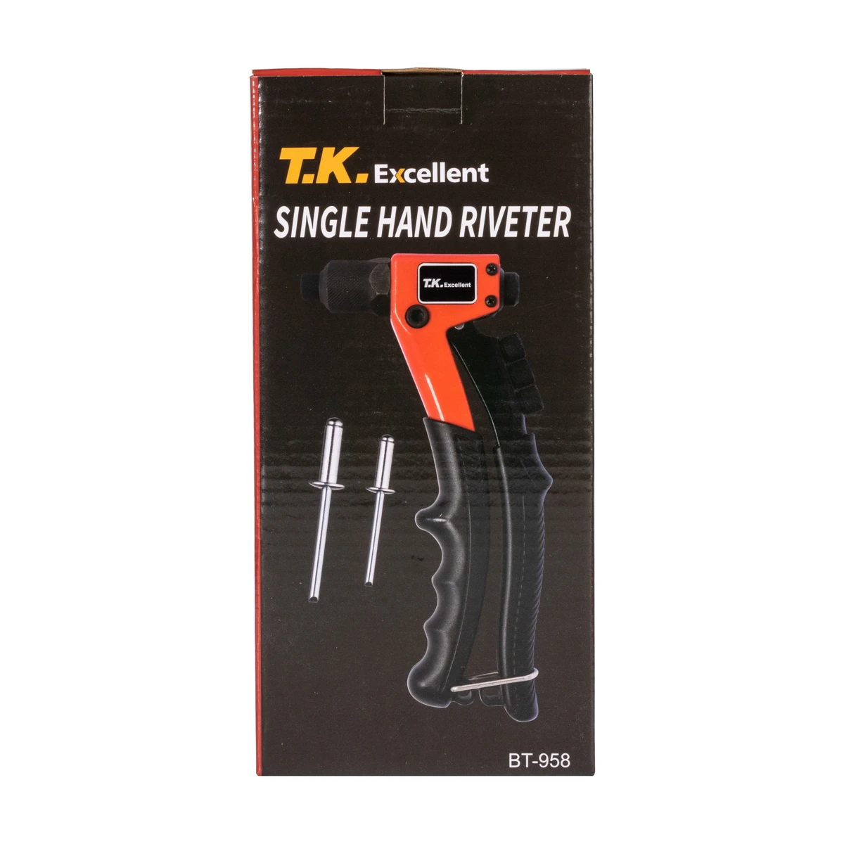 

Manual Rivet Gun Uality High Hardness with 4-Sizes Tool-Free Interchangeable Color-Coated Heads Red Metalworking Rivet Tools Gun