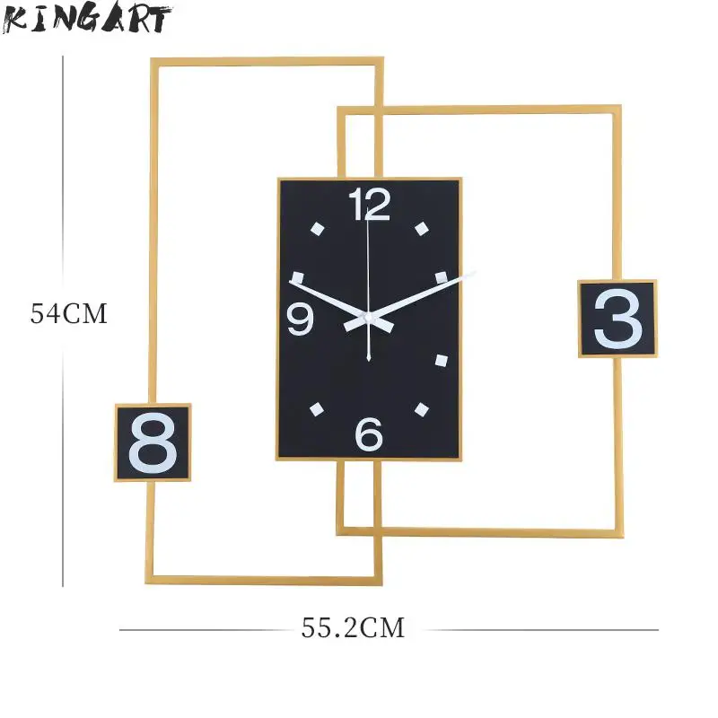 Золотые большие настенные часы современный дизайн гостиная украшение дома