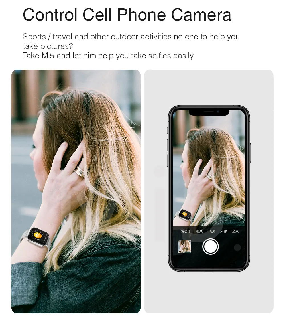 Умные часы Mi5 с Bluetooth вызовами IOS Android музыкальным управлением секундомером