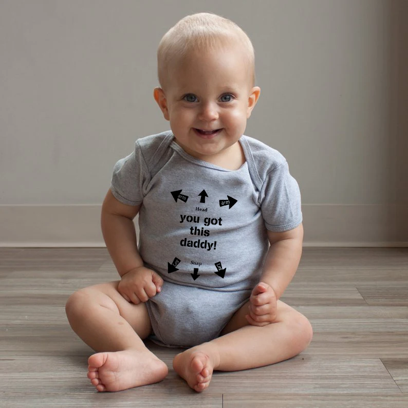 Детские комбинезоны с надписью You Got This Daddy летняя одежда короткими рукавами для