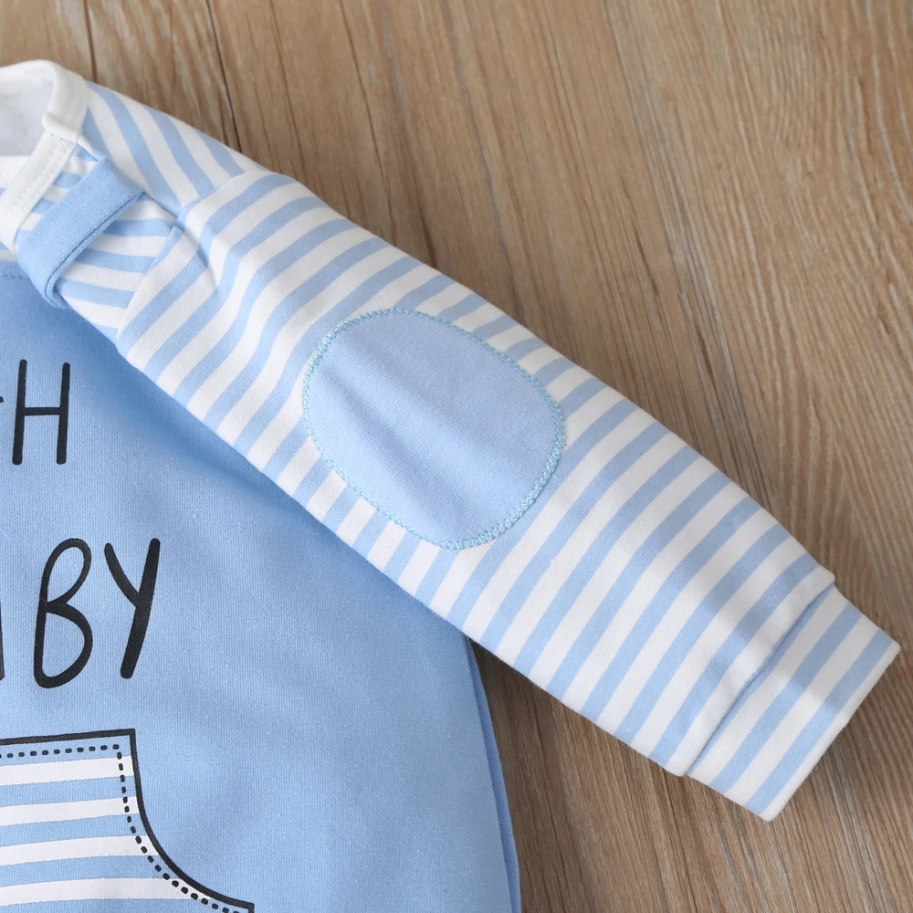 Новинка для новорожденных Одежда малышей мальчиков и девочек в полоску