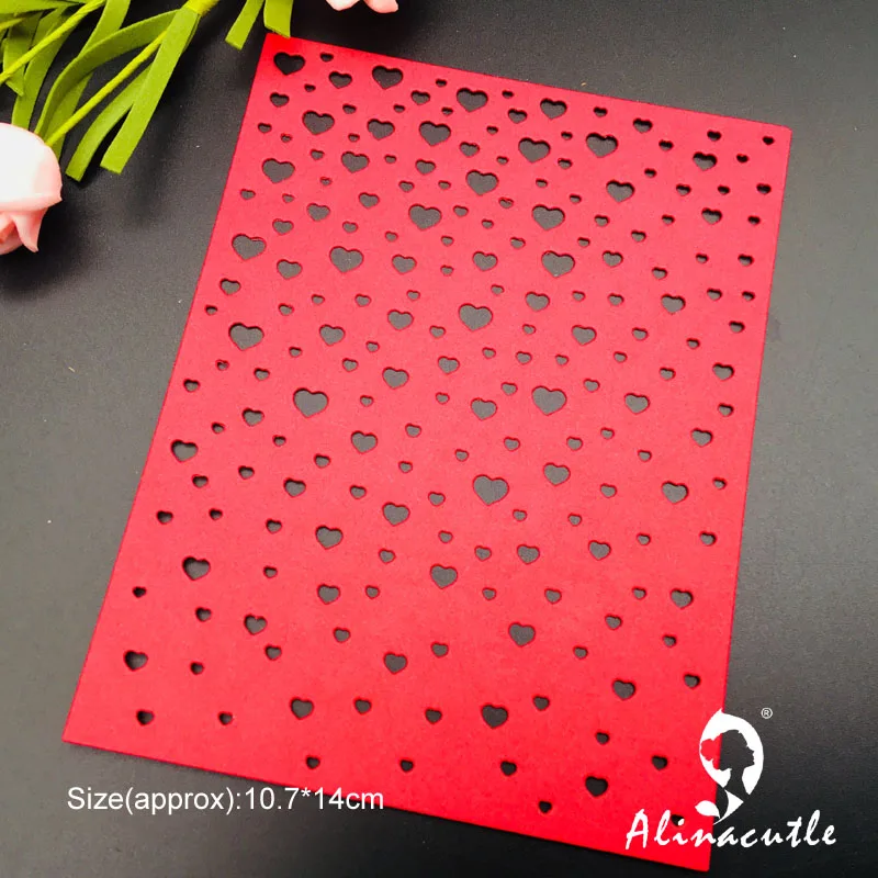 Металлическая резка штамповка прямоугольная рамка в форме сердца пластина для