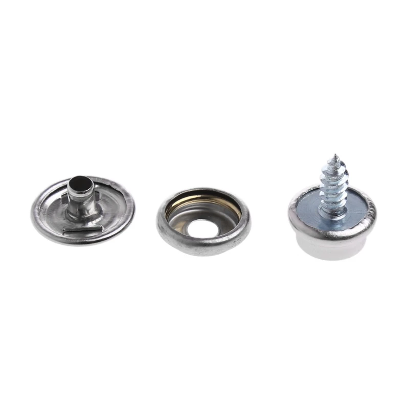 

32 Pcs Stainless Steel Boat Marine Canvas Fabric Snap Cover Button Socket Kit A0NE
