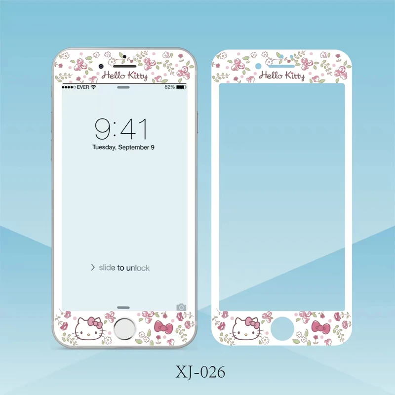 Hello kitty Нано покрытие закаленное стекло полное покрытие экрана Защитная пленка для iPhone 6/6 S/6 plus/7/7 plus/8/8plus - Цвет: 4