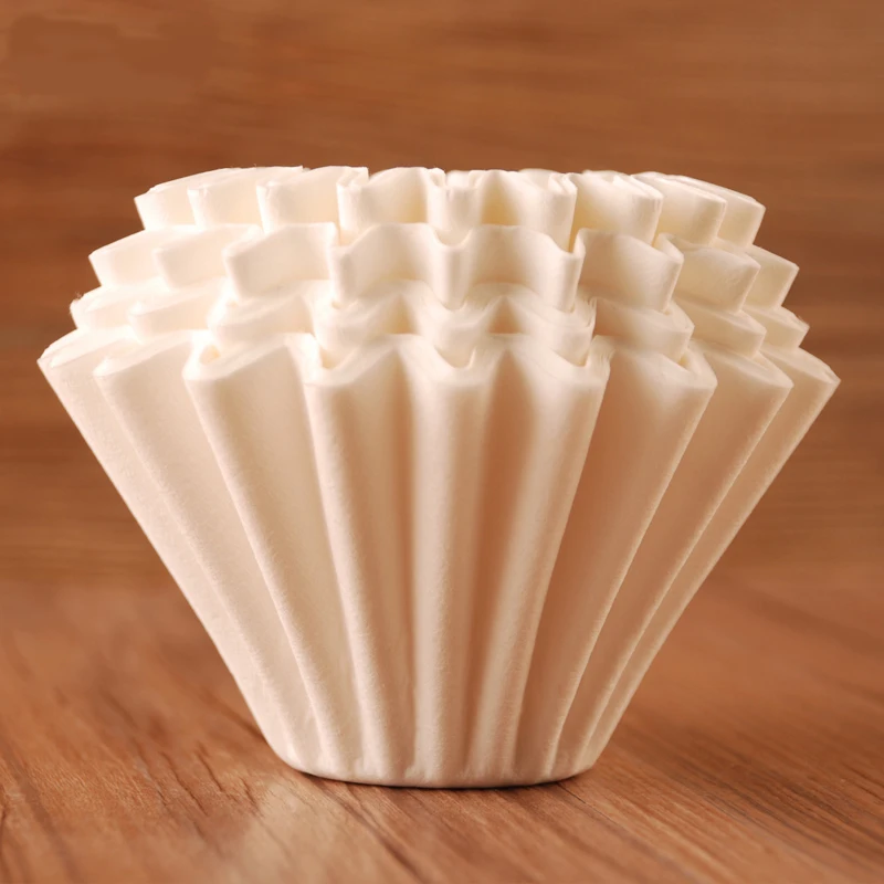 

FeiC 50pcs Basket Coffee Filters for 1-4cups No bleach environmental filter paper Natural Brown drip coffee barista