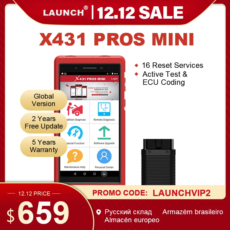 Запустите X431 pro Pros Мини OBD2 Сканер OBD OBD2 Wi-Fi Bluetooth сканер для диагностики авто ECU кодирование диагностика авто тестер 2 года бесплатного обновления ПК X431 V 8 PRO