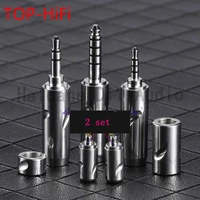 top hifi 2 sets 4 4mm 2 5mm 3 5mm mmcx plug jack connector audio adapter with furutech