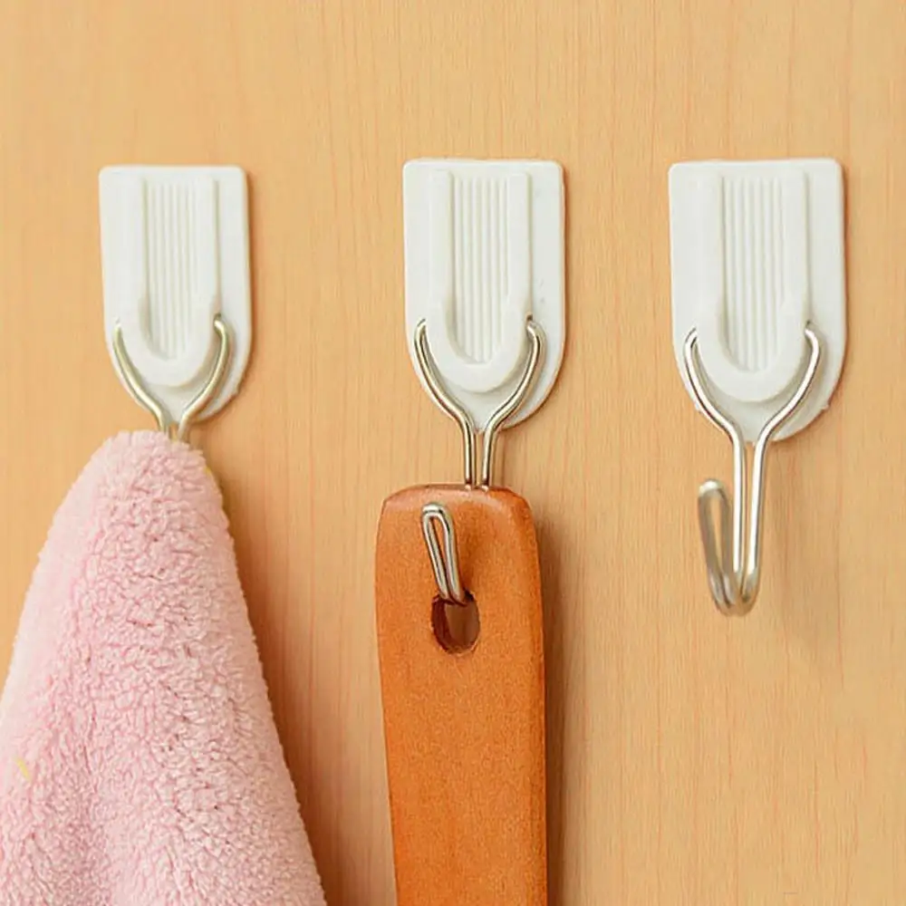 

Hot 6 Pcs Household Strong Sticky Coat Hanger Hook Loading Door Kitchen Bathroom Wall Home Towel Holder Storage Organizer