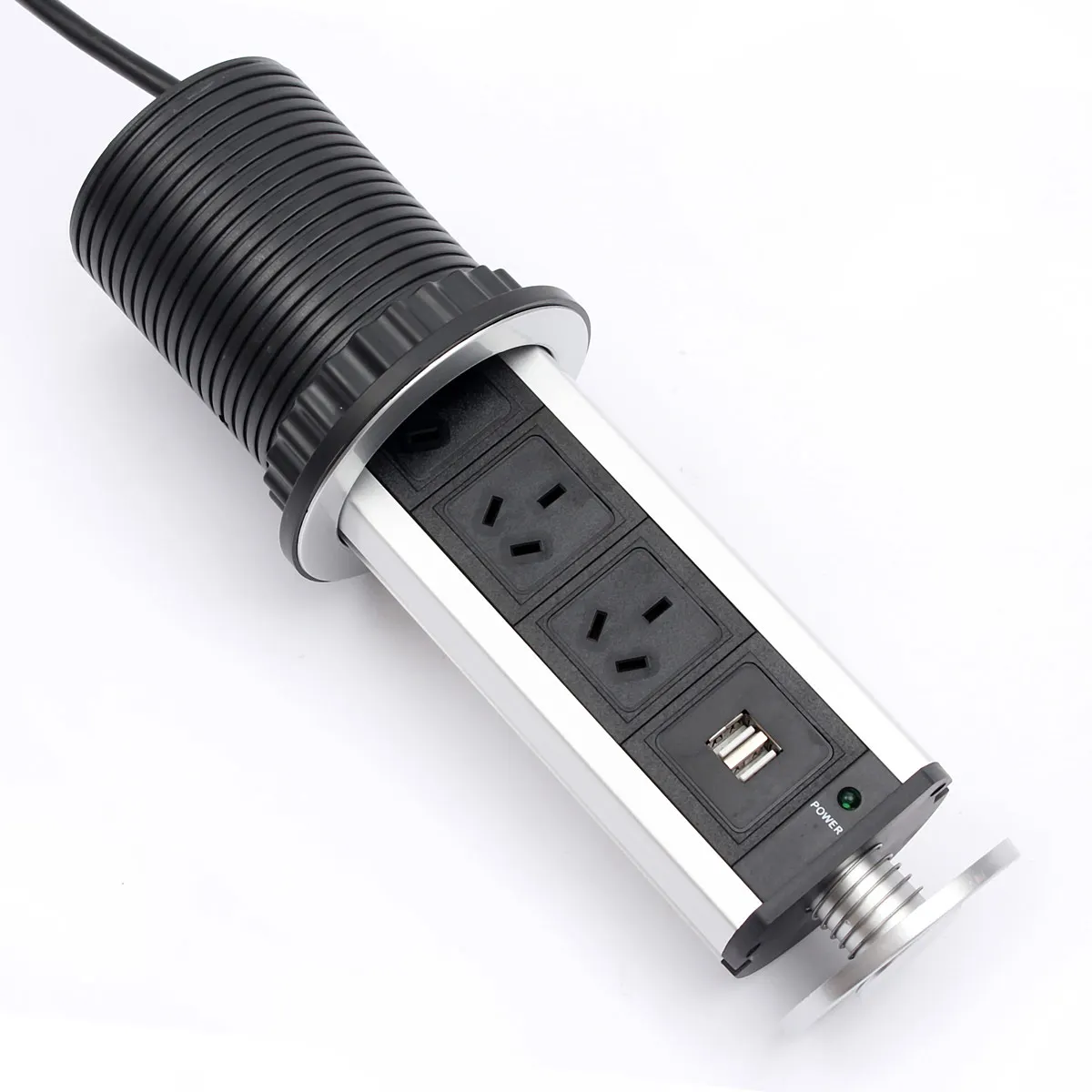 Pull Up 3 Power Socket 2 USB Charging Port Kitchen Table Desktop Sockets Retractable Countertops Worktop For Home Kitchen Desk