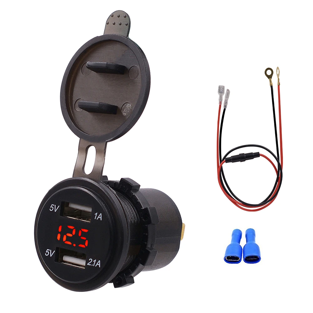 Универсальное автомобильное зарядное устройство USB 3 1 а с двумя портами|Кабели