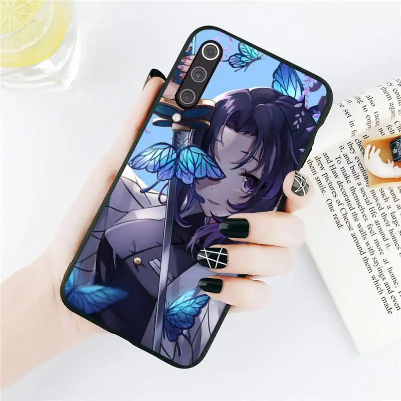 

Kochou Shinobu Kimetsu no Yaiba Phone Cases For Xiaomi Redmi note 7 8 9 t k30 max3 9 s 10 pro lite Luxury brand shell funda