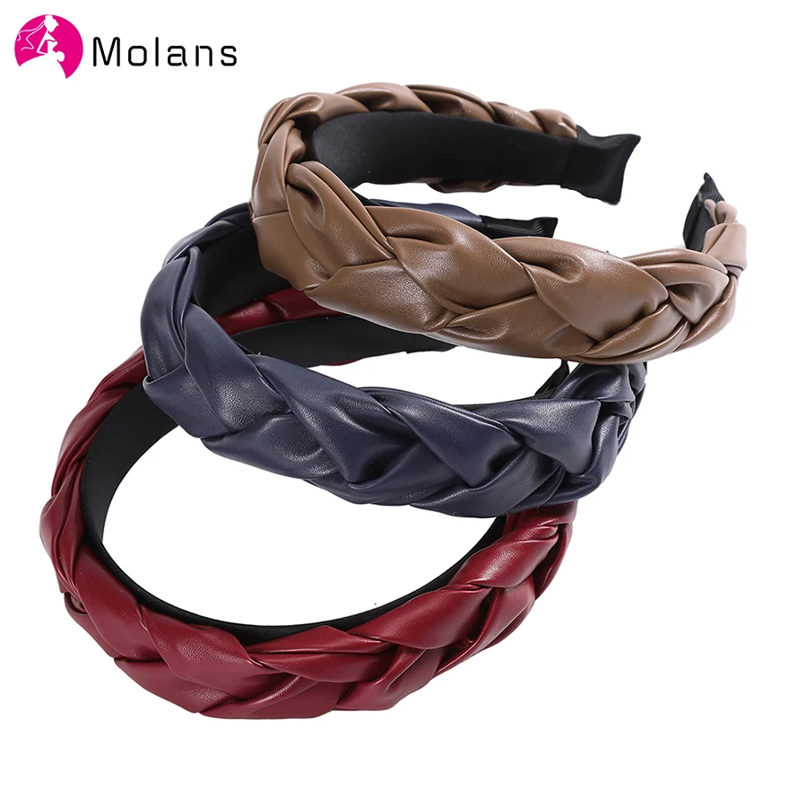 Повязка плетеная MOLANS для волос в испанском стиле полиуретановая повязка на