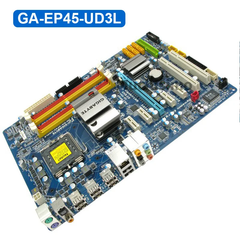 Материнская плата Gigabyte GA-EP45-UD3L EP45-DS3L LGA 775 DDR2 настольная материнская плата EP45-UD3L P45 UD3L 5 PCI-E Miner Восстановленный