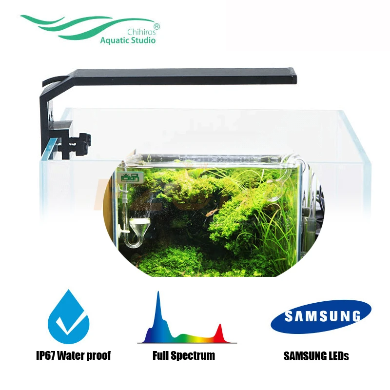 

Chihiros Aquarium LED Light Clip-on Fixture Water Proof With Brightness Control For Fish And Plant Table Tank Hightlight Lamp A