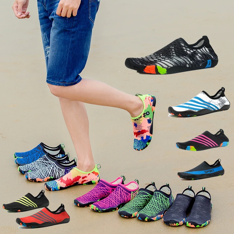 

2019 New Summer Water Shoes Men Beach Sandals Upstream Aqua Shoes Man Quick Dry River Sea Slippers Diving Swimming Socks