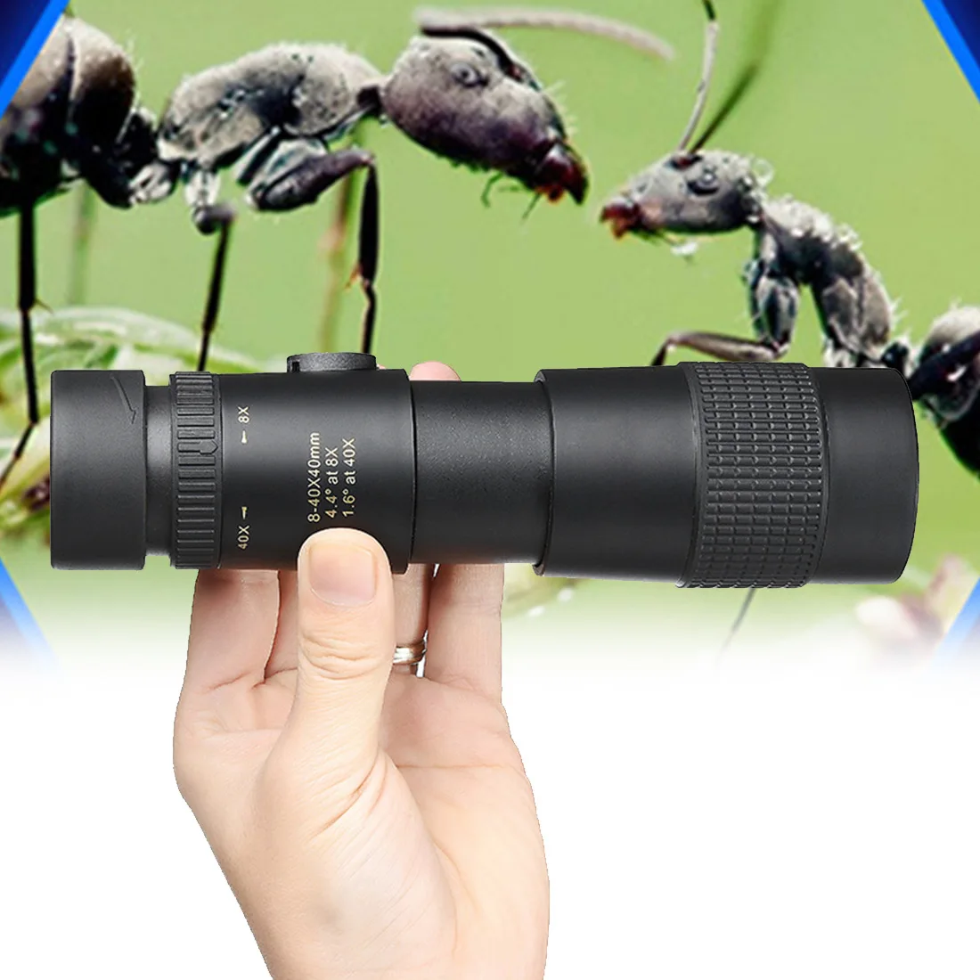 

Монокулярный телескоп компактный выдвижной зум водонепроницаемый Bak4 профессиональное HD Стекло со штативом для телефона 40x40