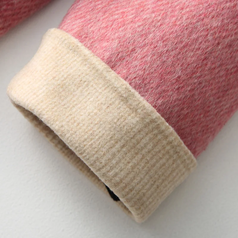 Корейское шерстяное пальто женская демисезонная куртка двубортное высокое