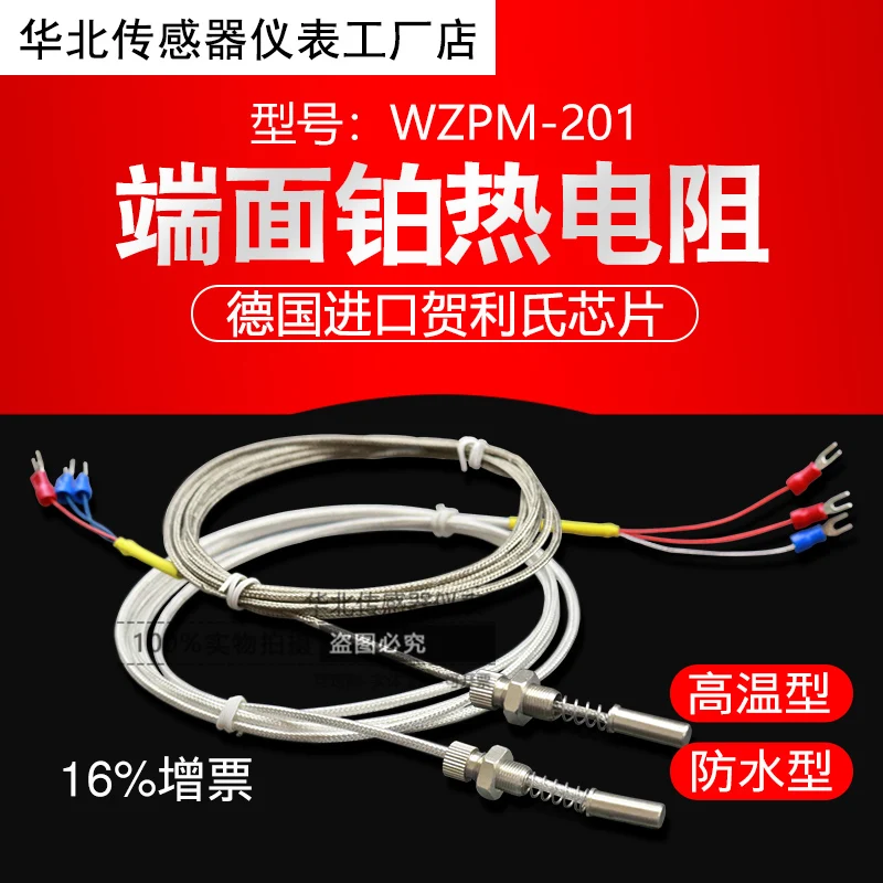 PT100 платины Термальность сопротивление Температура Сенсор Водонепроницаемый высокое WZPM 201