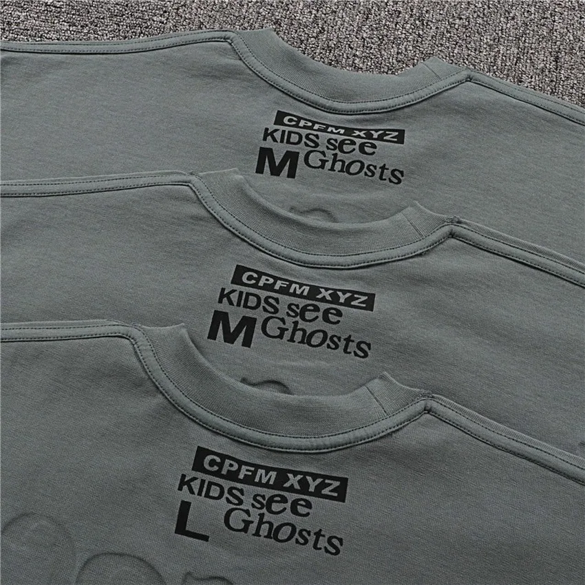

Men Women T-shirts Lucky me i see ghost Feel T-shirt Kanye West Kids see ghost camp flog Tee Vintage Tops