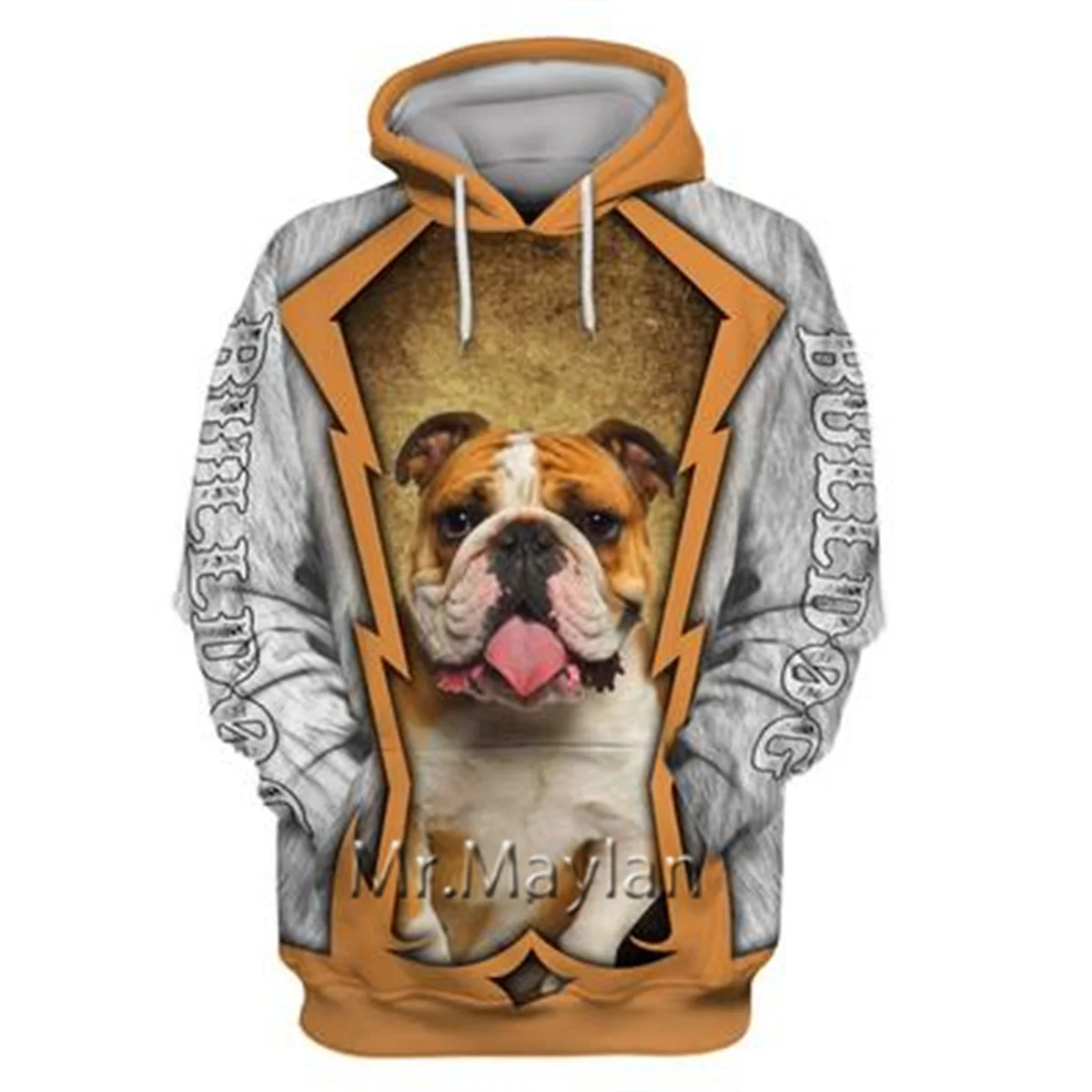 

Толстовка Мужская/женская с 3D-принтом, модная уличная одежда с капюшоном на молнии, с рисунком животного мопса, Свитшот оверсайз в стиле Хар...