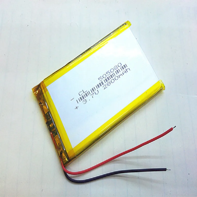 1 шт. литий ионный аккумулятор 2800 мАч 3 7 в 505080|polymer battery|battery polymer battery3.7 v |