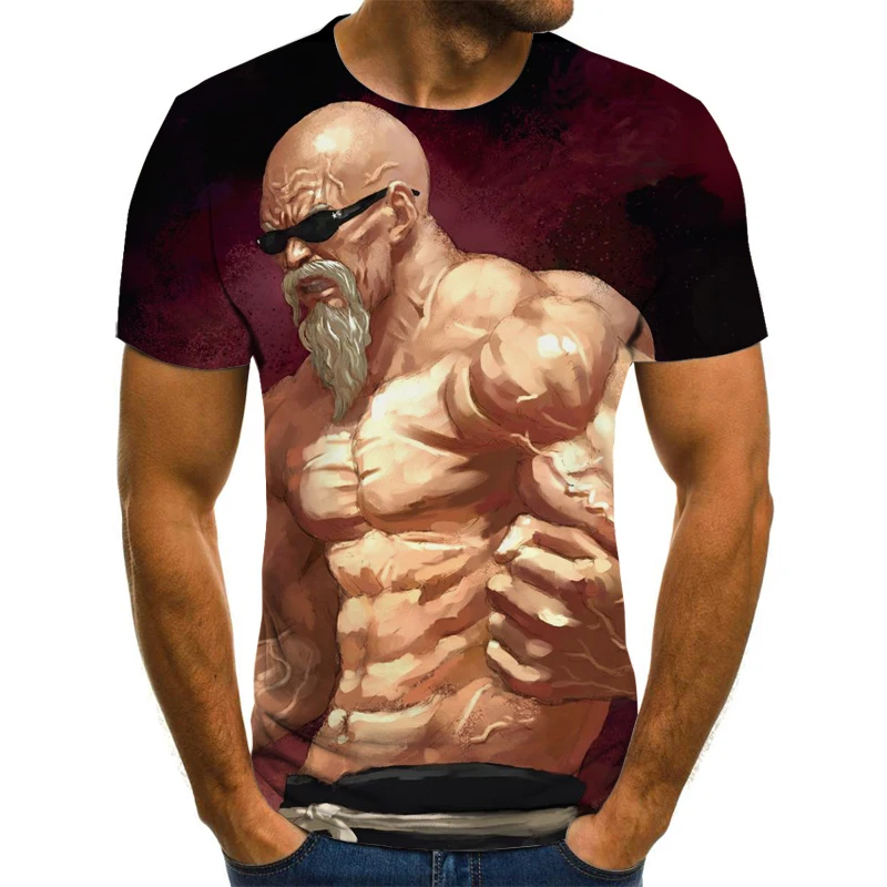 

New 3D Printing T-shirt Anime Funny Pattern T-shirt Men's Personality Fashion Clothing Men and Women Casual Short-sleeved
