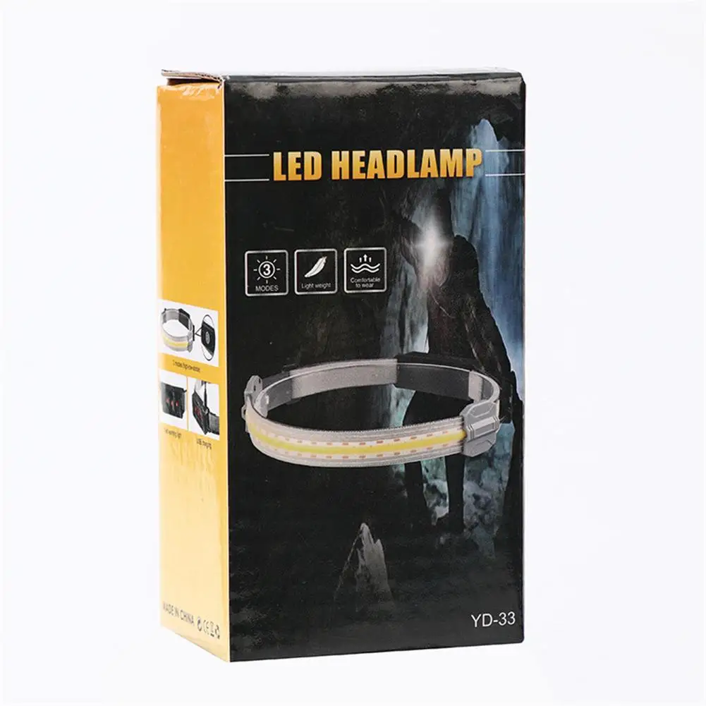 

Налобный фонарь, перезаряжаемый яркий светодиодный налобный фонарь, водонепроницаемый налобный фонарь с регулируемой головкой, 3 режима, н...