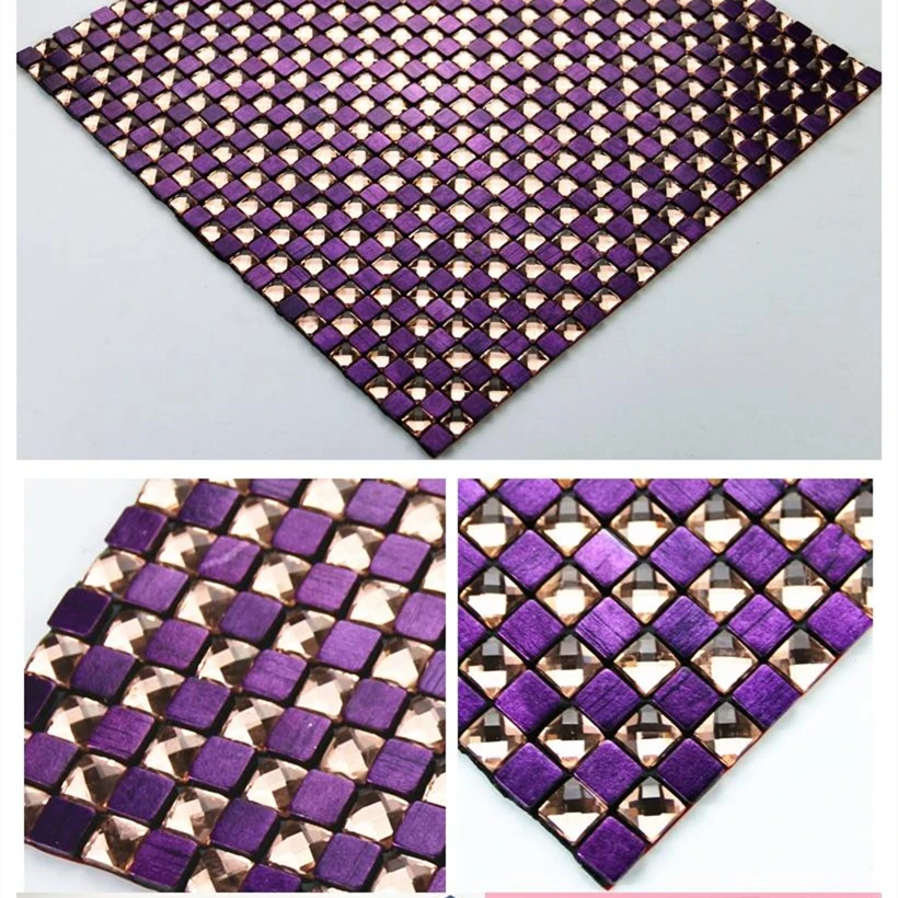 Самоклеящаяся блестящая Алмазная зеркальная стеклянная Смешанная алюминиевая