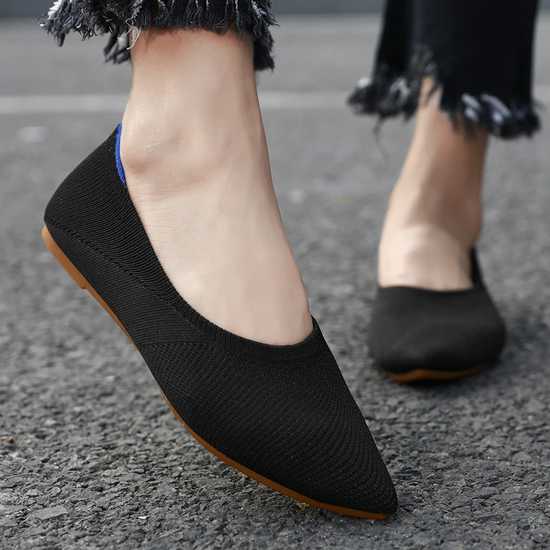 Женская эластичная обувь Женские мокасины Удобная дышащая Рабочая Модная