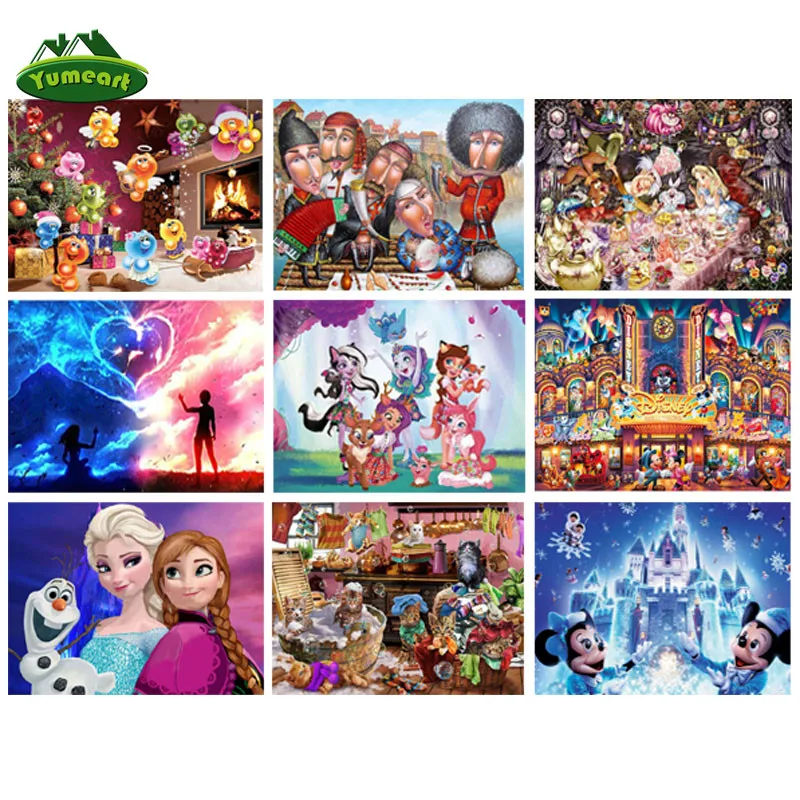 YUMEART мультфильм принцесса Алмазная картина вышивка крестиком ручной работы
