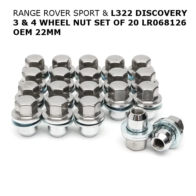 Новейший набор колесных гаек 20 шт./компл. 22 мм LR068126 для Land Rover для Range Rover Sport L322 для обнаружения 3/4